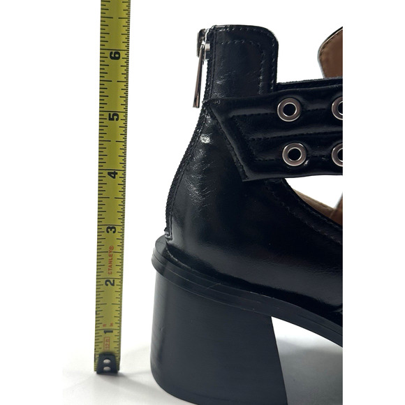 Steve Madden Grazia Pointed Toe Moto Bootie Black Leather Womens 7.5M New $150 - Picture 9 of 12